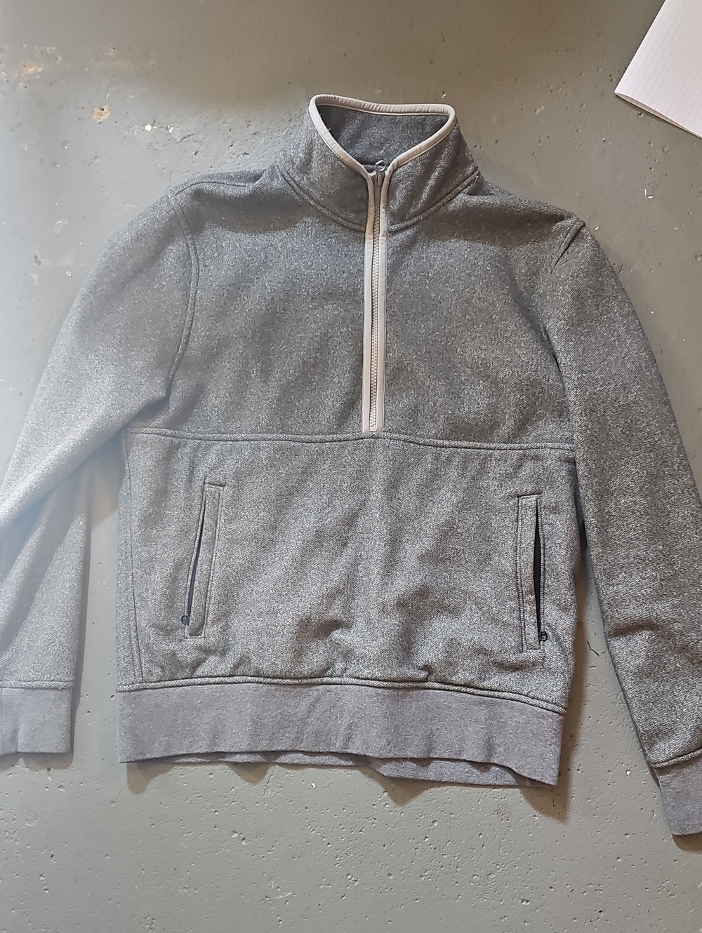 J. Crew Men's Gray Half-Zip Sweater Jacket